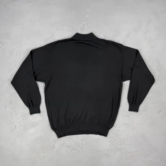 Vintage Cellini Linea Uomo Cotton Blend Lightweight Mock Neck Sweater Men's M - Picture 3 of 3